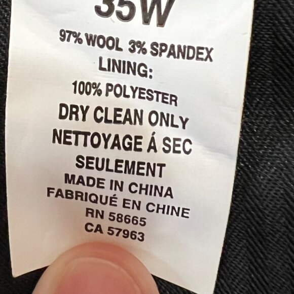 Nordstrom Mens Tech-Smart Trim Wool Spandex Pants Navy Blue Size 35 NWOT - Picture 9 of 11